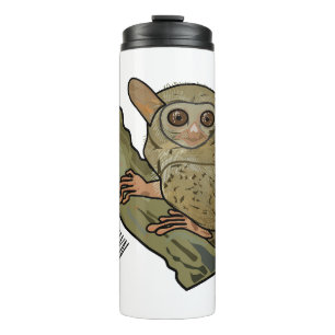 Tarsier cartoon illustration thermal tumbler