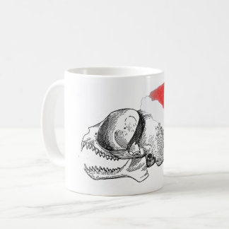 Tarsius Skull with Santa Hat Coffee Mug