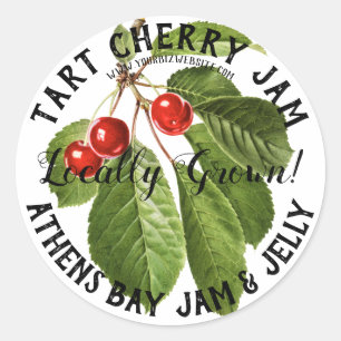 Tart Cherry Jam Product Business Label
