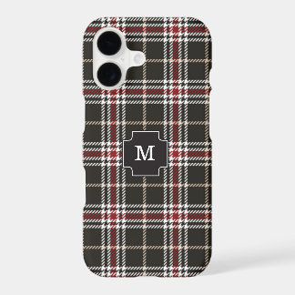 Tartan à carreaux de designer tendance marron blan