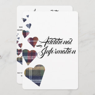 Tartan Additional Information Card