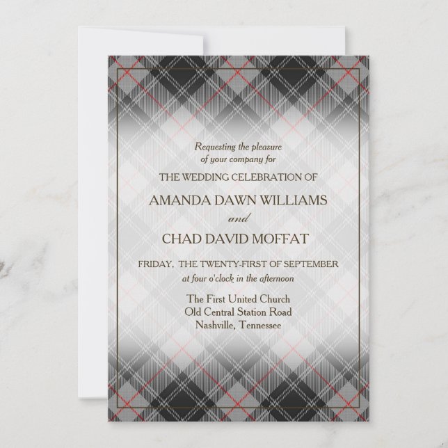 Tartan Beauty Clan Moffat Scottish Plaid (Front)