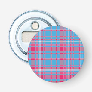 Tartan blue and red bottle opener