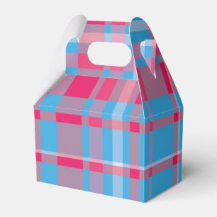 Tartan blue and red favor box