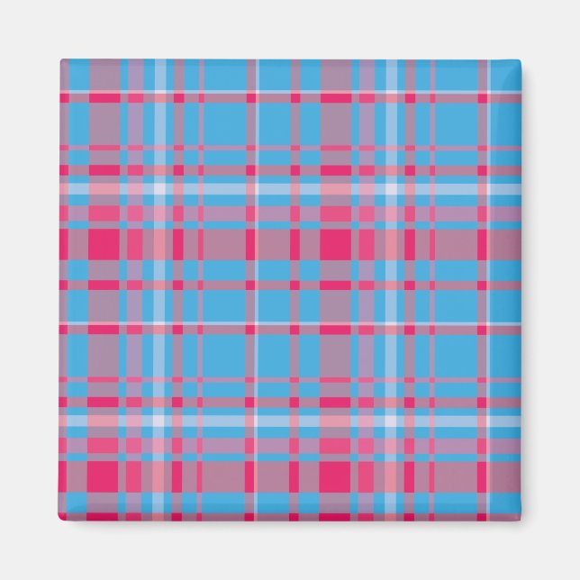Tartan blue and red magnet (Front)