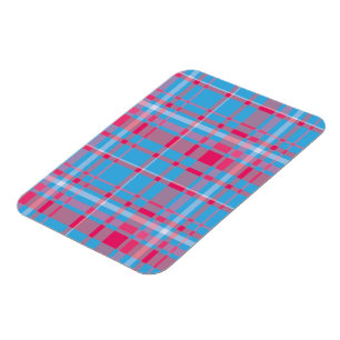 Tartan blue and red magnet