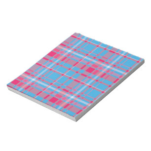 Tartan blue and red notepad