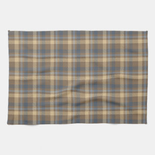 Tartan - Brown, Blue and Sand colours Kitchen Towel