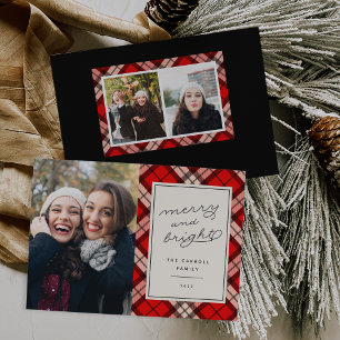 Tartan Carte photo de Noël