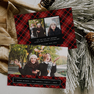 Tartan Carte photo de Noël