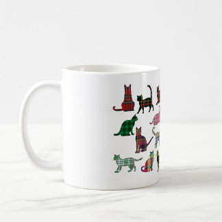 Tartan cats coffee mug