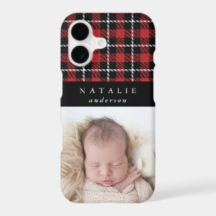 Tartan check personalized photo winter