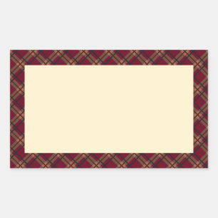 Tartan check (wine red) sticker