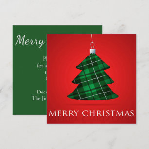 Tartan Christmas bauble Invitation