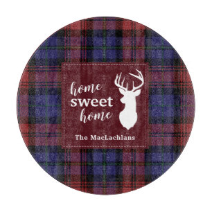 Tartan Christmas Clan MacLachlan Personalize Plaid Cutting Board