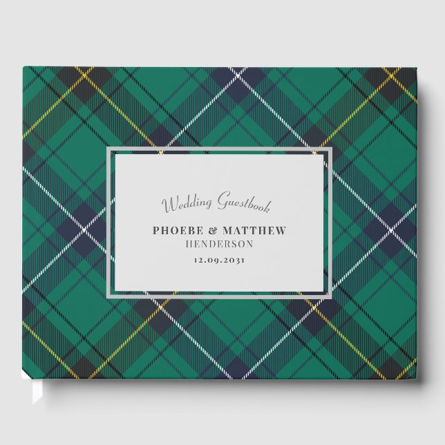 Tartan Clan Henderson Lit Un Livre D'Invité (Recto)