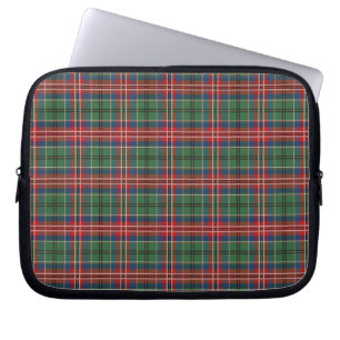 Tartan Clan MacCulloch Plaid Red Green Chequered Laptop Sleeve