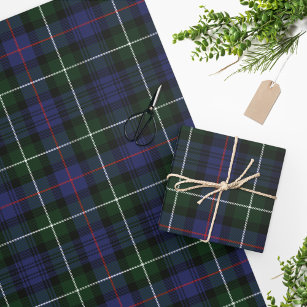 Tartan Clan MacKenzie Plaid Green Purple Check Wrapping Paper