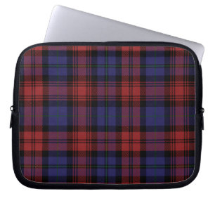 Tartan Clan MacLachlan Plaid Red Purple Chequered Laptop Sleeve