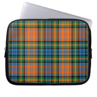 Tartan Clan Murray Plaid Orange Blue Check 