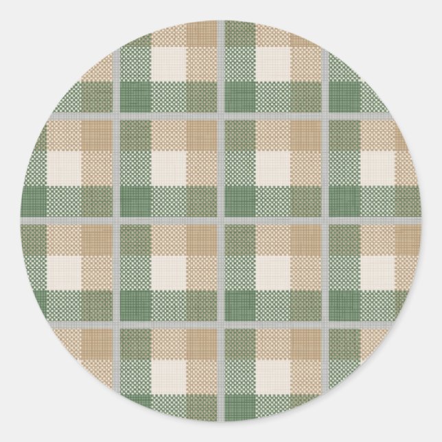 Tartan Classic Round Sticker (Front)