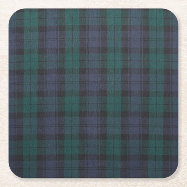Tartan Custom Square Coasters (Front)