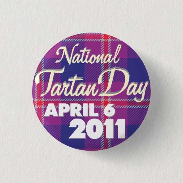 Tartan Day 2011: Mini 1 Inch Round Button (Front)