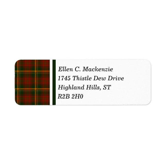 Tartan de feuille d'érable canadien (Devant)