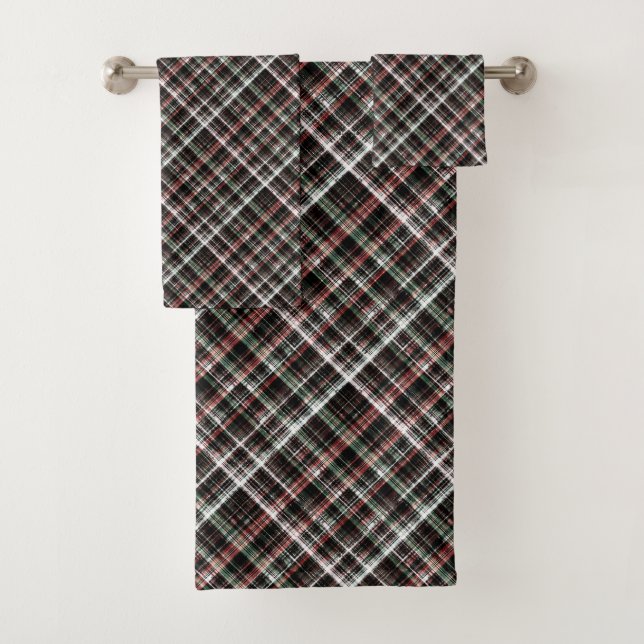 Tartan de Noël texturé.  (En situation)