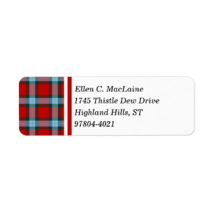 Tartan d'écossais de rouge de clan de MacLaine et
