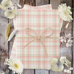 Tartan -Deep Pink-Sage Green-Extra Light Ivory Wrapping Paper Sheet<br><div class="desc">Tartan plaid in soft shades of deep pink,  sage green and extra light ivory. Can be used for any occasions and is age neutral.</div>