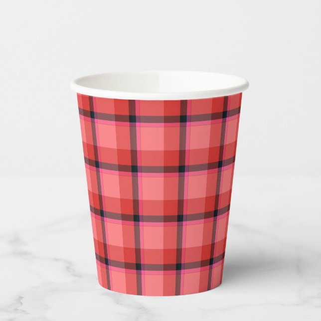 Tartan Design Paper Cups (Left)