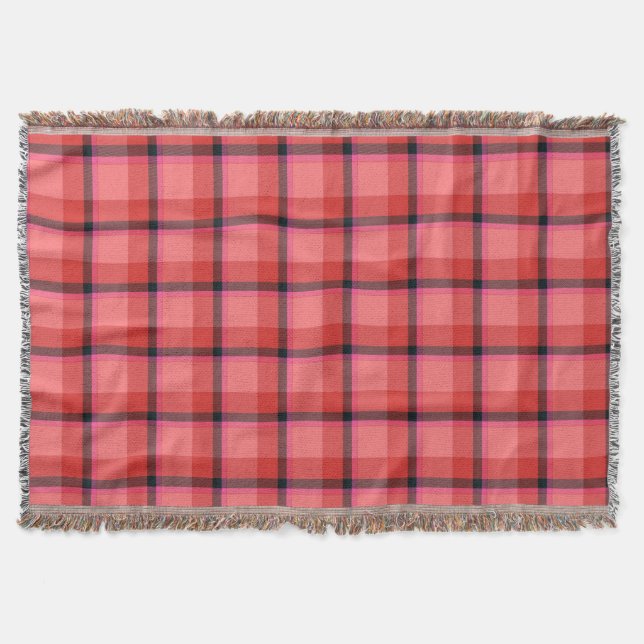 Tartan Design Throw Blanket (Front)
