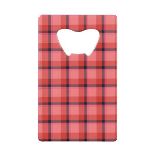 Tartan Design Wallet Bottle Opener