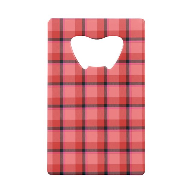 Tartan Design Wallet Bottle Opener (Front)