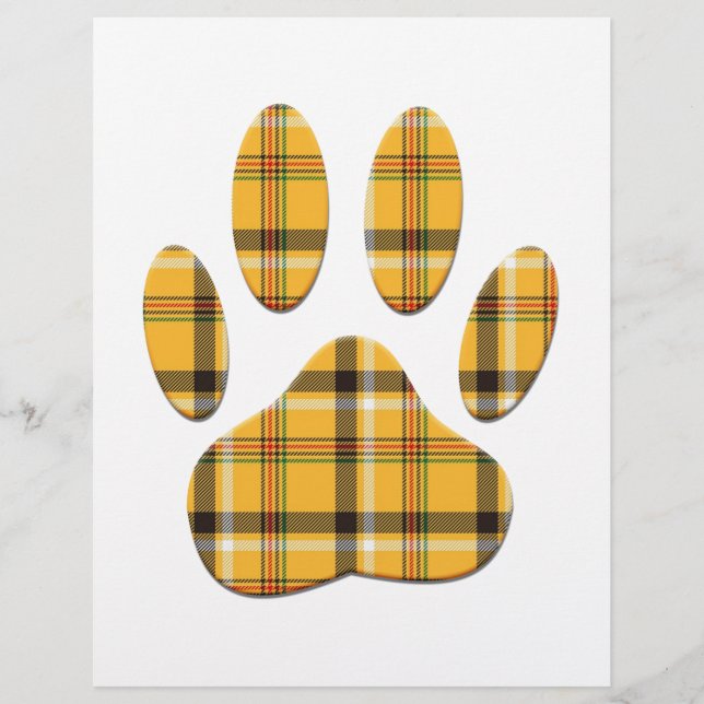 Tartan Dog Paw Print (Front)