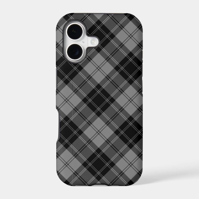 tartan Douglas noir gris carreaux (Verso)