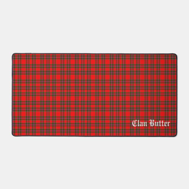 Tartan du beurre de clan et texte personnalisé (Recto)