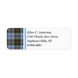 Tartan écossais bleu-clair de clan d'Anderson