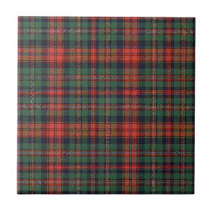 Tartan écossais classique rouge et vert à carreaux