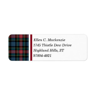 Tartan écossais rouge et bleu de clan de Cumming