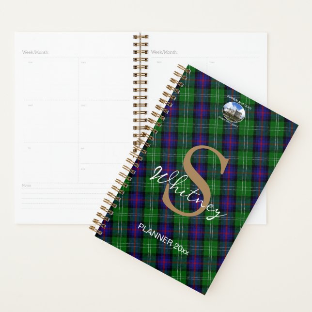 Tartan écossais Sutherland personnalisé mensuel he (Devant avec enveloppe)