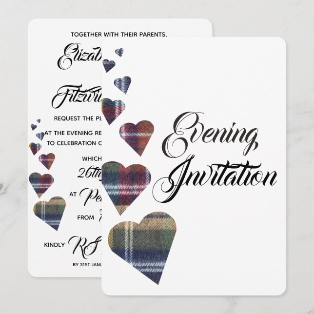 Tartan Evening Invitation (Front/Back)