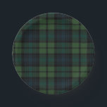 Tartan Fabric 7" Round Paper Plate<br><div class="desc">Tartan Fabric 7" Round Paper Plate</div>