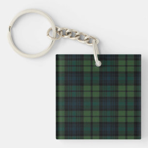 Tartan Fabric Acrylic Keychain