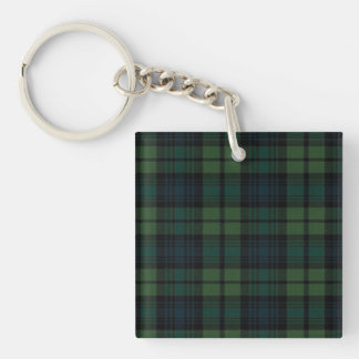 Tartan Fabric Acrylic Keychain