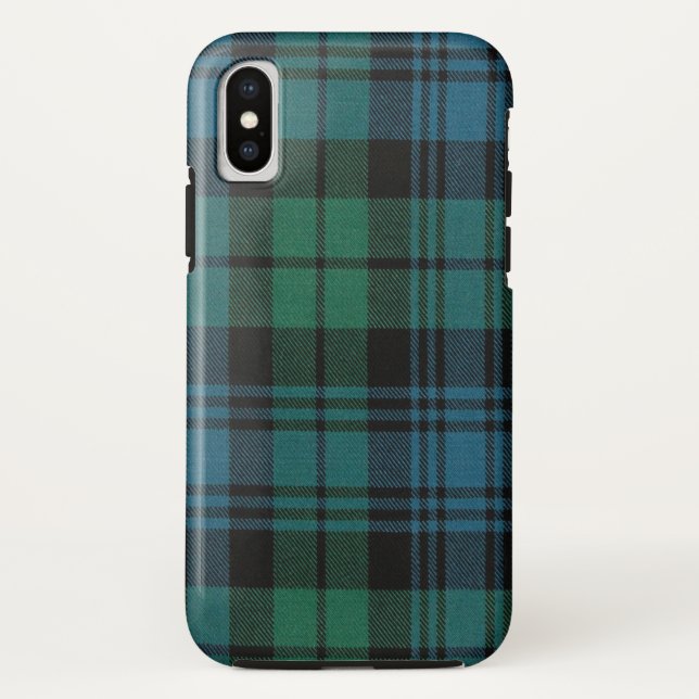 Tartan Fabric Coque-Mate Tough iPhone X Coque (Dos)