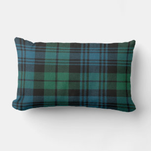 Tartan Fabric Lumbar Pillow 13" x 21"