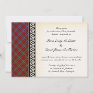 Tartan Faire-part de mariage