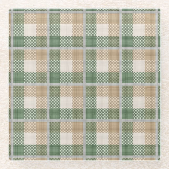 Tartan Glass Coaster (Front)